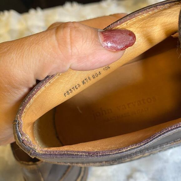 John Varvatos Chase Chukka Brown Leather Shoes Size 10.5 - Picture 12 of 12